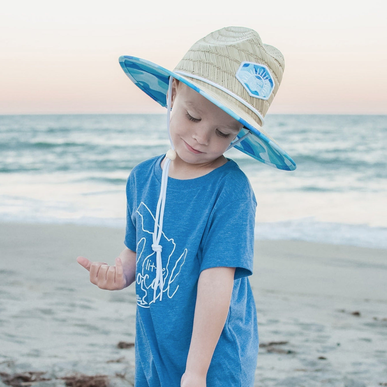 Ocean Wave Straw Hat - Toddler